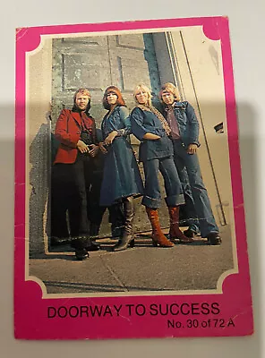 ABBA Trading Cards Australian Scanlens Pink Series - 30 Doorway To Success • $4