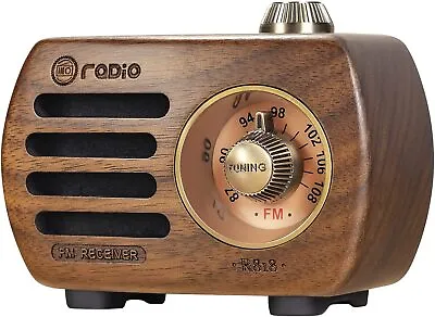 £33.99 • Buy Wooden Retro AM/FM Radio Retro Vintage Portable Battery Mains Plug + Bluetooth