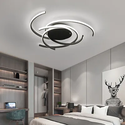 Industrial Black Frame Style Ceiling Lights LED Chandelier Modern Lamp Kitchen • £49.95