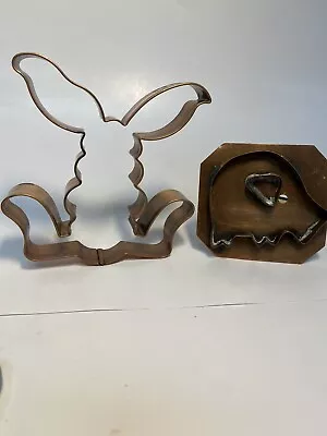 Bunny Copper Cookie Cutters Bunny - Pig Vintage 2 Cookie Cutters • $18