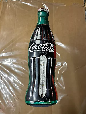 Vintage Coca Cola  Thermometer Large Size Very Clean 29” Tall 8 1/2” Wide • $100.26