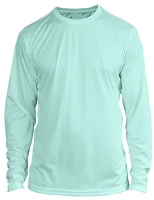 Microfiber Long Sleeve Fishing Shirt UPF 50 SEAFOAM GREEN • $15.99
