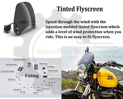 ROYAL ENFIELD  METEOR 350cc   TINTED FLYSCREEN  • $57.46