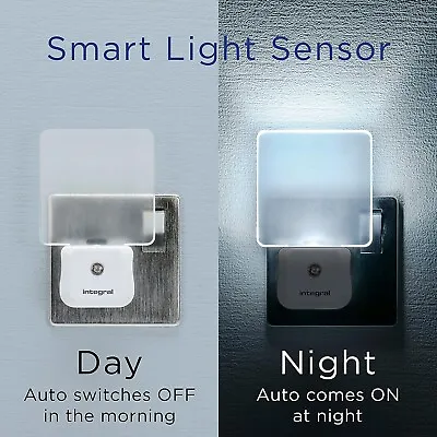 Automatic LED Night Light Plug In Energy Saving Dusk 2 Dawn Sensor Kids Light • £6.55