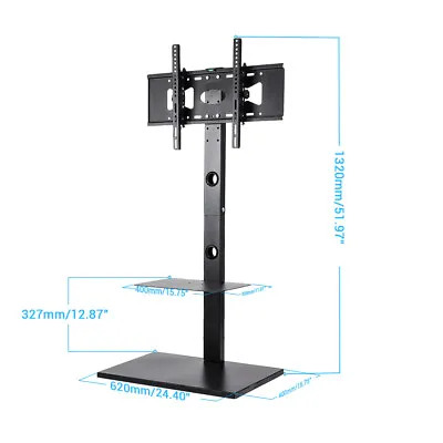 3 Height Adjusted Levels TV Stand With Cantilever Bracket Supports 26 - 65  Inch • £58.97