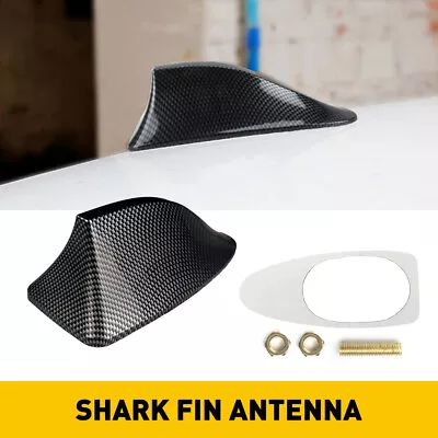 Carbon Fiber Universal Car Roof Shark Fin FM/AM Antena Antenna Radio W/ Screw • $11.39