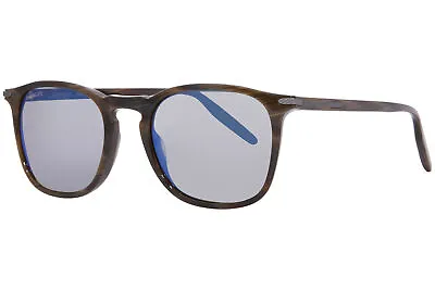 Serengeti Delio 8852 Sunglasses Shiny Wood Grain/Polarized Blue Full Rim 51mm • $149.95