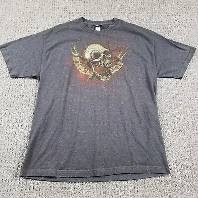 MIAMI INK T Shirt Mens XL Gray Short Sleeve Crew Neck Skull Vtg Y2k Goth Core • $32.39