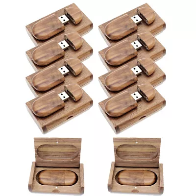 Lot 10PCS 1/2/4/8GB Walnut Wooden USB2.0 Flash Drive Memory Stick Wood Box • $42.89