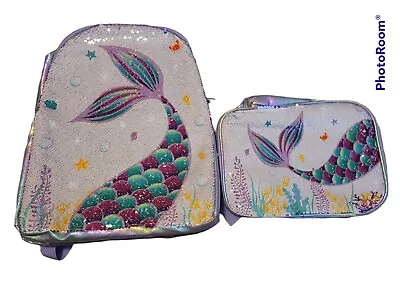 MERMAID Girls Backpack With Matching Soft Lunch Box *NEW* Wernnsai  • $17