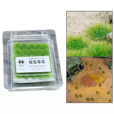 2-4pack 50Pcs Artificial Miniature Model Grass Railroad Scenery Sand Table • £10.21