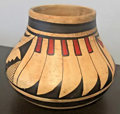 Polychrome Clay Slip Jar Art Pottery Vase Southwest Style Mexico FAST-FREE-SHIP • $34.77