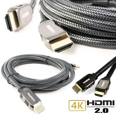 £3.92 • Buy HDMI Cable 2.0 HDR Gold Plated HDTV 1080P 3D 4K Ultra HD ARC CES 2160p Lead Cord