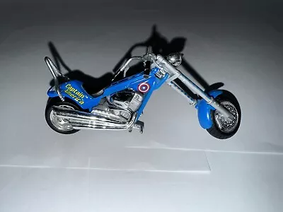 Maisto 2003 Chopper Motorcycle Marvel Captain America Toy Good Used Condition • $15