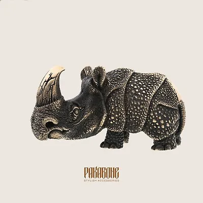 $34.90 • Buy Bronze Figurine Rhino Bronze Miniature Rhinoceros Miniature Sculpture Animals
