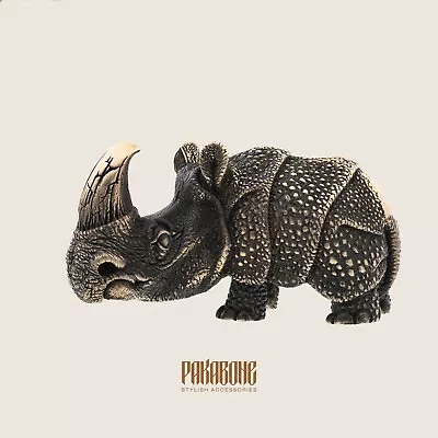 Bronze Figurine Rhino Bronze Miniature Rhinoceros Miniature Sculpture Animals • $34.90