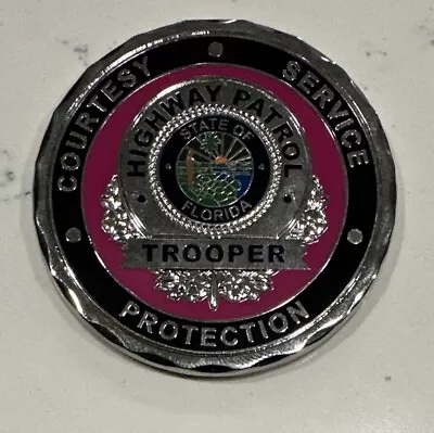 Pink Florida Highway Patrol Police Challenge Coin • $15