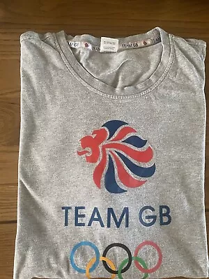 Pre Loved Men’s Official Team GB Olympics Grey XXL T-Shirt Short Sleeved  • £7