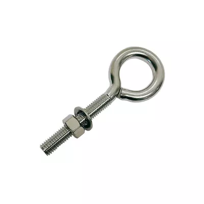 Marine Boat Stainless Steel T316 1/2  X 3  Turned Eye Bolt Washer WLL 250 Lbs • $11.99