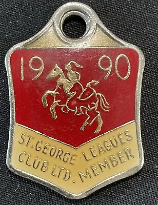 Vintage 1990 ST GEORGE Leagues Club LTD Member Fraternal BADGE-FREE SHIPPING • $19.99