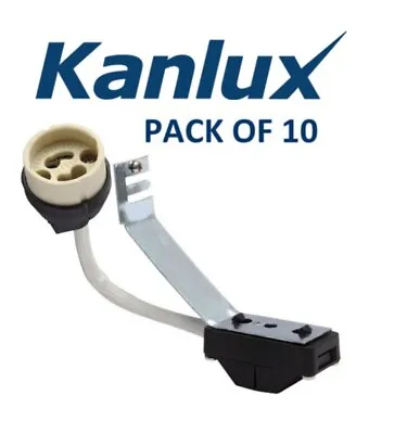 £16.95 • Buy 10x Kanlux GU10 Ceramic Socket Heat Resistant Flex Lamp Holder Bridge Downlight