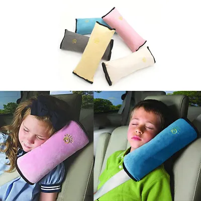 Kids Car Safety Seat Belt Covers Pad Strap Harness Shoulder Sleep Pillow Cushion • £2.94