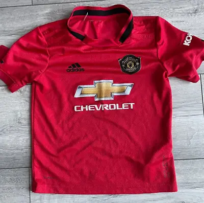 Manchester United FC Utd 2019 2020 Home Shirt Adidas Kit Child 3-4 Yr Football • £14.99