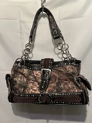 MONTANA WEST CAMOUFLAGE Concealed Carry Handbag Shoulder Bag Rhinestones Camo • $19.99