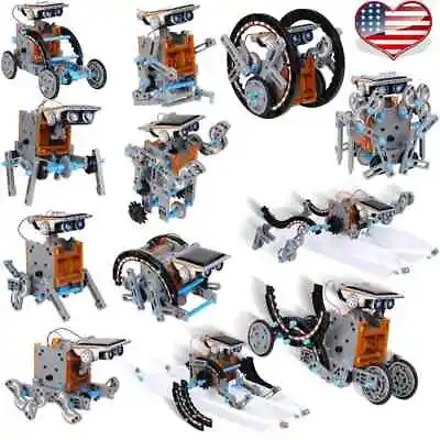 12-In-1 STEM Education DIY Solar Robot Toys Building Science Kits For Kids 10-1 • $18.99