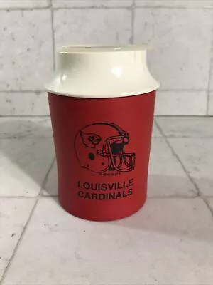 Vintage HE Mug Insulated Beer Koozie Plastic Chiller Louisville Cardinals • $17.10