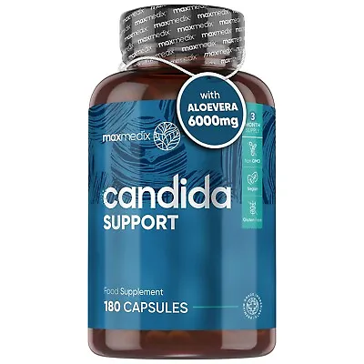 Candida Support 180 Capsules For Intestinal Flora & Yeast | Gut Heath Supplement • £16.99