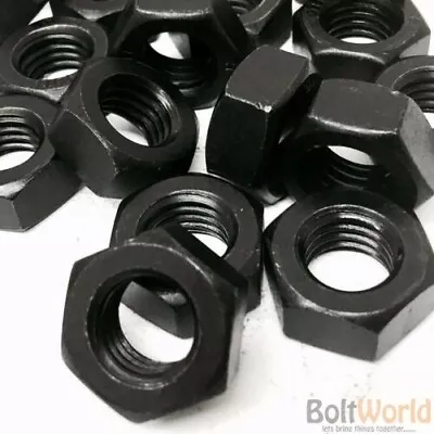 £2.79 • Buy High Tensile Self Colour Fine & Extra Fine Pitch Thread Hex Hexagon Full Nuts Bw