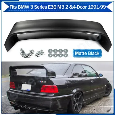For 1992-1998 BMW 3 Series E36 M3 LTW GT Style Rear Spoiler Wing Matte Black ABS • $128.79