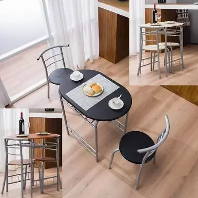 Durable 5 Color Dining Set Table And 2 Chairs For Home Kitchen Breakfast Pub US • $102.98