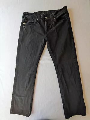 True Religion Jeans Men 36 Black Ricky Relaxed Straight Stretch  • $31