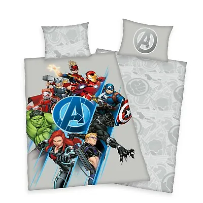Marvel Avengers Break Thru Single Duvet Cover Bedding Set Grey Poly Cotton  • £24.99
