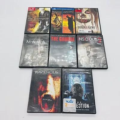 Horror Movies Lot Of 8 DVD Jeepers Creepers Mama Grudge Insidious Ch 3 Strangers • $16.99