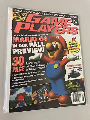 Game Players Game Magazine #87 Volume 9 No. 8 August 1996 Mario 64 M 509 • $19.99