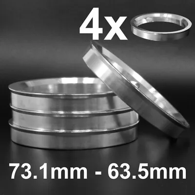 4x Aluminium Metal Spigot Rings 731-635 Car Alloy Wheel Hub Centric 73.1-63.5 • $12.89