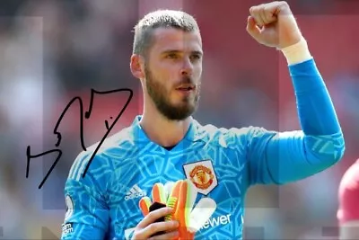 DAVID DE GEA (1201) Signed MANCHESTER UNITED Printed Photo Autograph 6x4 • £3.79