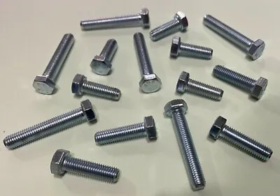 M7 Hexagon Head Set Screws/Bolts Fully Threaded 8.8 Bright Zinc Plated. • £2.99