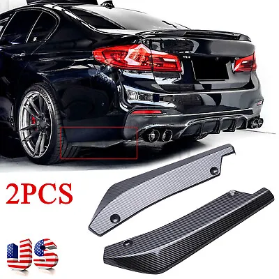 For E90 F30 F10 G30 Rear Bumper Diffuser Splitter Canards Spoiler Carbon Fiber • $14.99