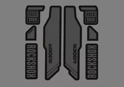 Rock Shox Boxxer Mountain Bike Cycling Decal Kit Sticker Adhesive Stealth Black  • $19.99