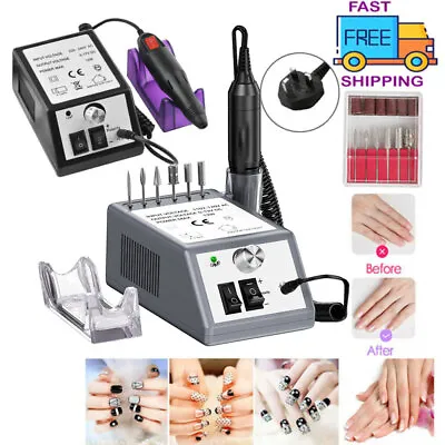 Electric Nail Drill Professional Machine Manicure Pedicure Portable Nail File Uk • £11.45