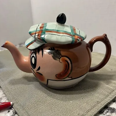 Vintage Wade Hand Painted Andy Capp  With Hat Teapot Made In England  Read Desc • $23