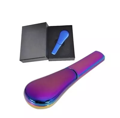 Rainbow Portable Spoon Smoking Pipe Magnetic Metal Tobacco FREE SHIPPING 🔥 • $12.99