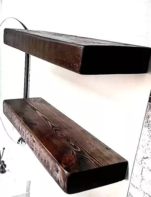 Thick Profile Floating Shelves - Antique Barn Wood Shelf - OR Floating Mantle • $308