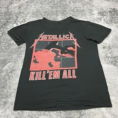 Metallica Shirt Mens Small Black Cotton Music Graphic Metal Kill Em All • $11.23