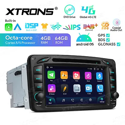 7  Android 13 8-Core 64GB Car DVD GPS Stereo Radio CarPlay BT For Benz W203 W168 • $298.69