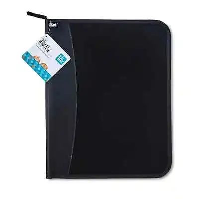 Pen+Gear Poly Zipper Binder 1.5  Round 3 Ring  10.75  X 1.75  X 13.5  Black • $10.25